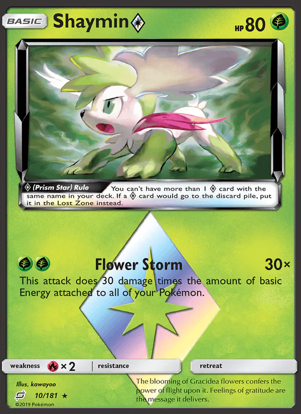 Carta Shaymin ◇ 10/181 de Team Up