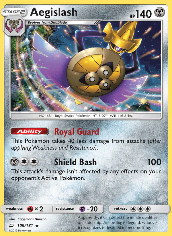 Carta Aegislash 109/181 de Team Up