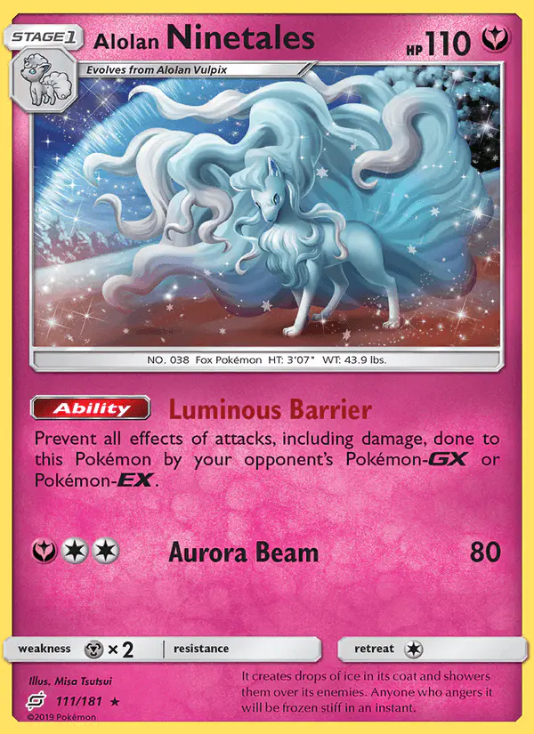 Carta Alolan Ninetales 111/181 de Team Up