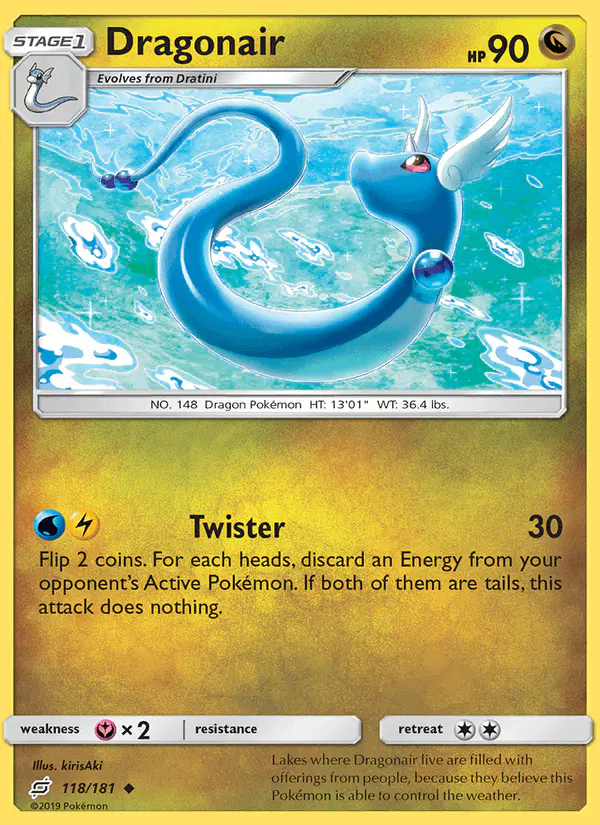 Carta Dragonair 118/181 de Team Up