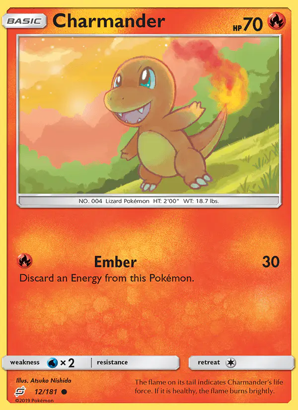 Carta Charmander 12/181 de Team Up
