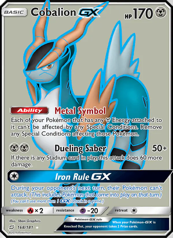 Carta Cobalion GX 168/181 de Team Up