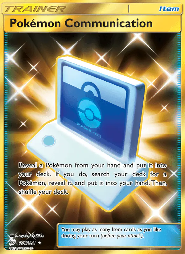 Carta Pokémon Communication 196/181 de Team Up