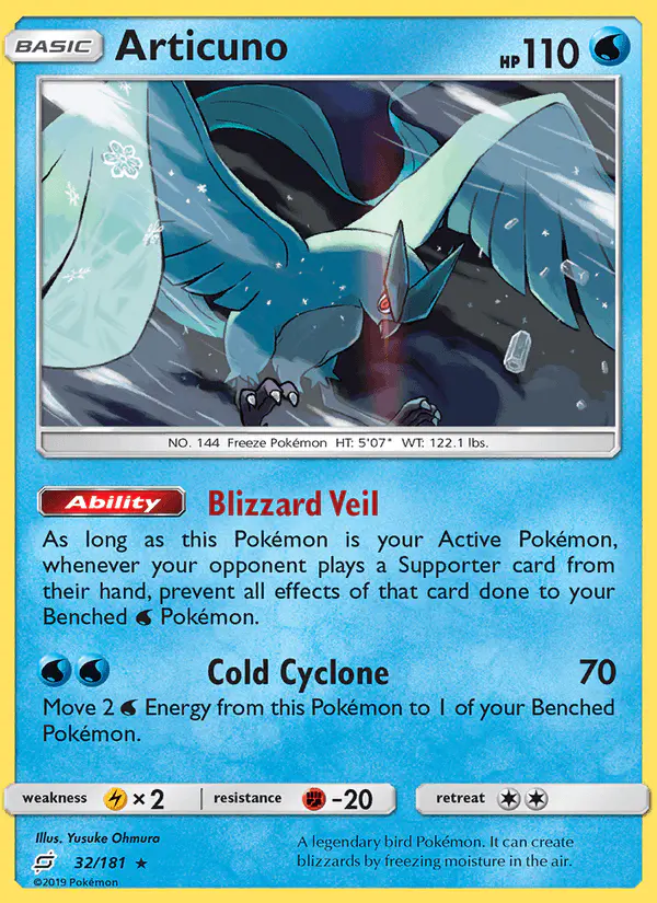 Carta Articuno 32/181 de Team Up
