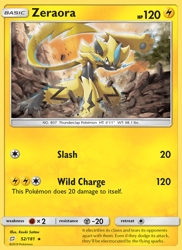 Carta Zeraora 52/181 de Team Up
