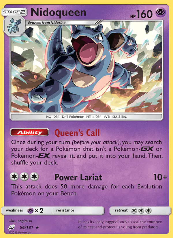 Carta Nidoqueen 56/181 de Team Up