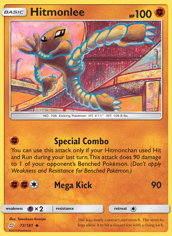 Carta Hitmonlee 73/181 de Team Up