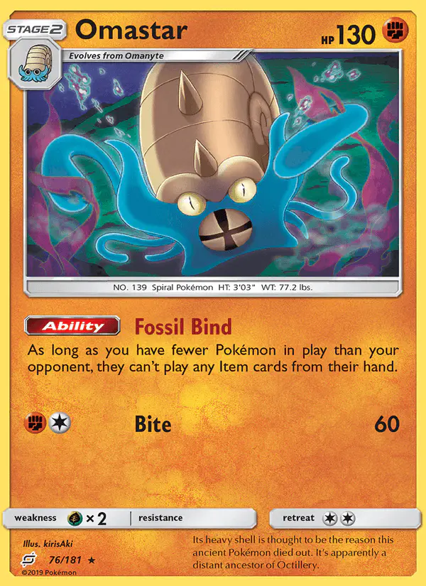 Carta Omastar 76/181 de Team Up