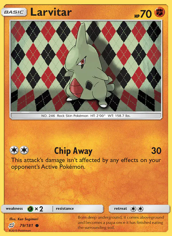 Carta Larvitar 79/181 de Team Up