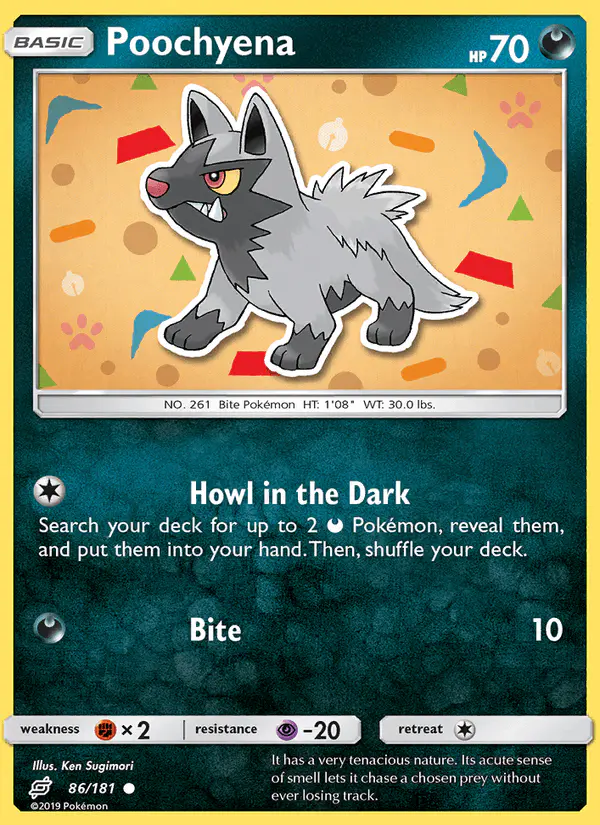Carta Poochyena 86/181 de Team Up