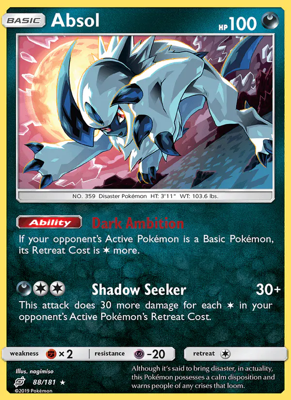 Carta Absol 88/181 de Team Up
