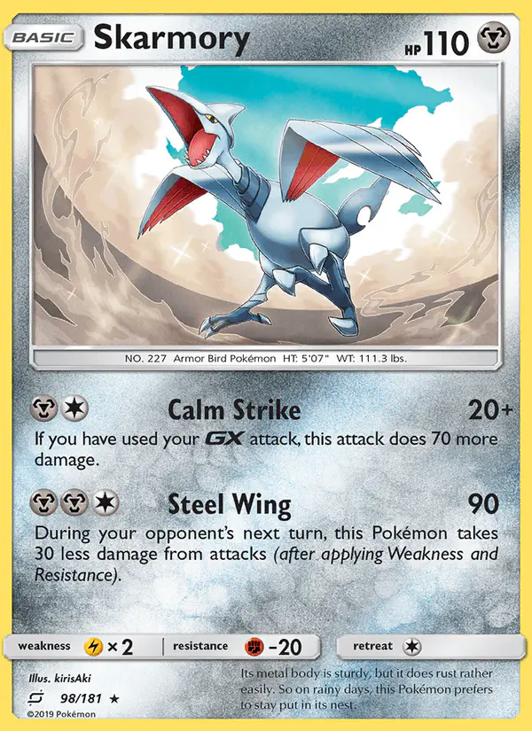 Carta Skarmory 98/181 de Team Up