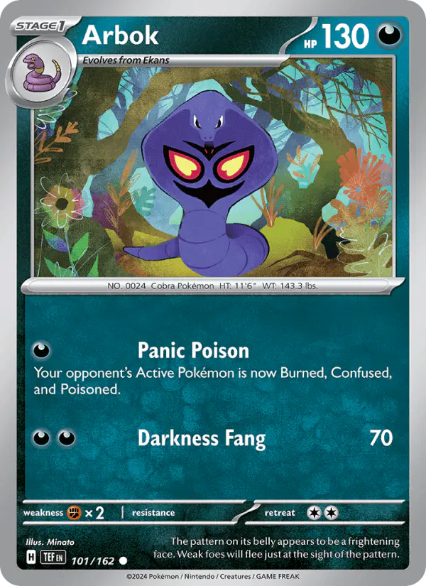 Carta Arbok 101/162 de Temporal Forces
