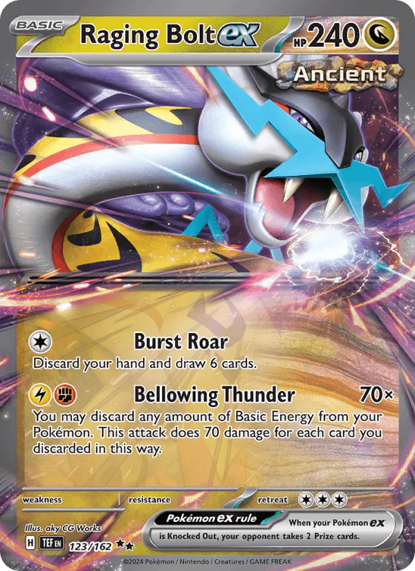 Carta Raging Bolt ex 123/162 de Temporal Forces