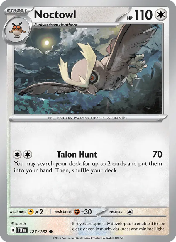 Carta Noctowl 127/162 de Temporal Forces