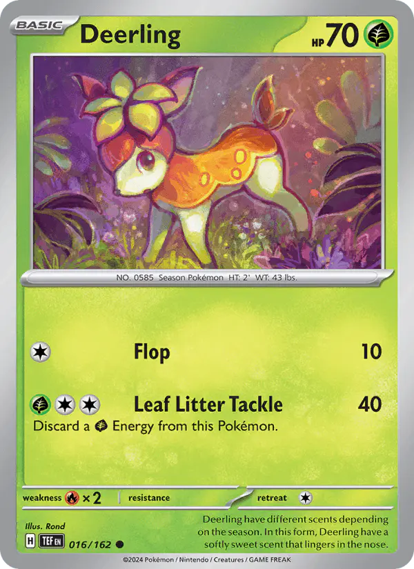 Carta Deerling 016/162 de Temporal Forces