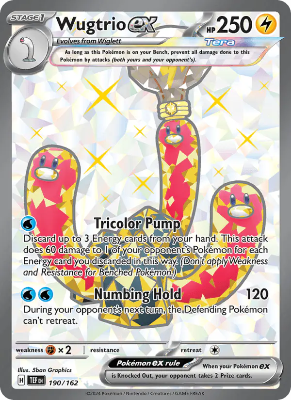 Carta Wugtrio ex 190/162 de Temporal Forces