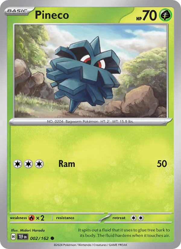 Carta Pineco 002/162 de Temporal Forces