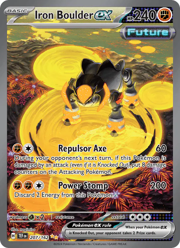 Carta Iron Boulder ex 207/162 de Temporal Forces