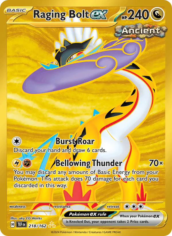 Carta Raging Bolt ex 218/162 de Temporal Forces