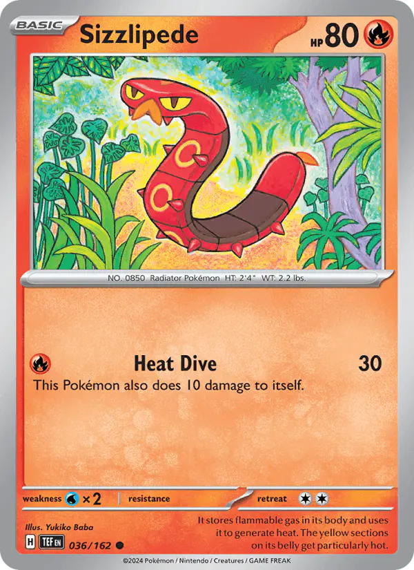 Carta Sizzlipede 036/162 de Temporal Forces