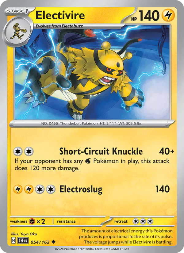Carta Electivire 054/162 de Temporal Forces