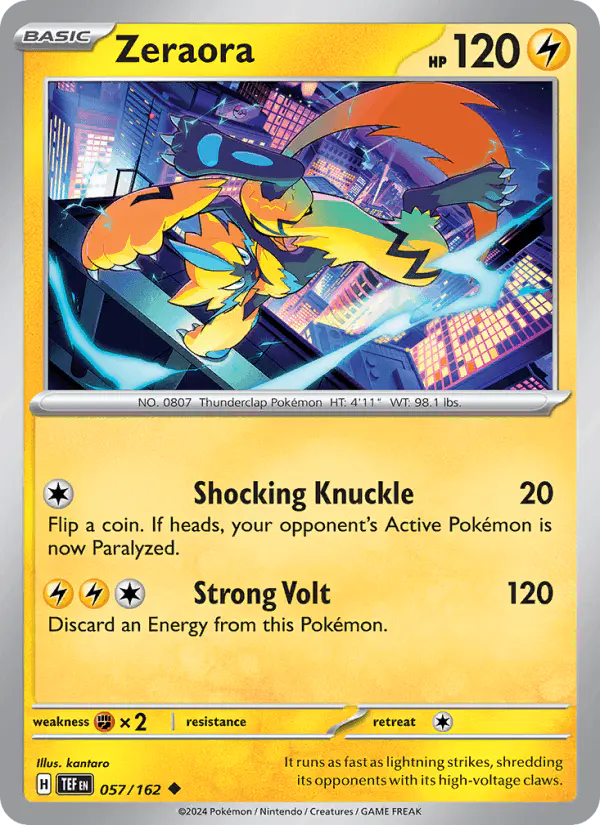 Carta Zeraora 057/162 de Temporal Forces