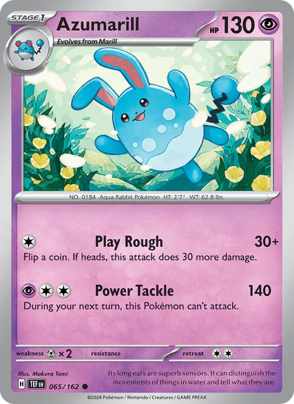 Carta Azumarill 065/162 de Temporal Forces