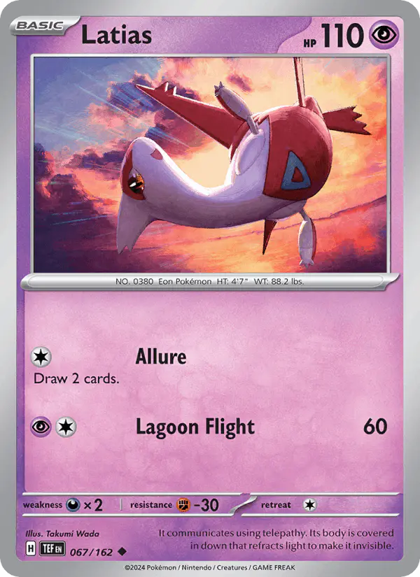 Carta Latias 067/162 de Temporal Forces