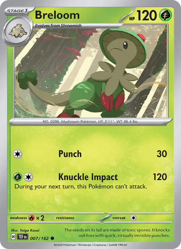 Carta Breloom 007/162 de Temporal Forces