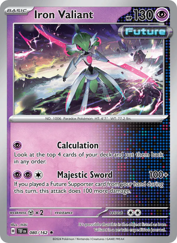 Carta Iron Valiant 080/162 de Temporal Forces