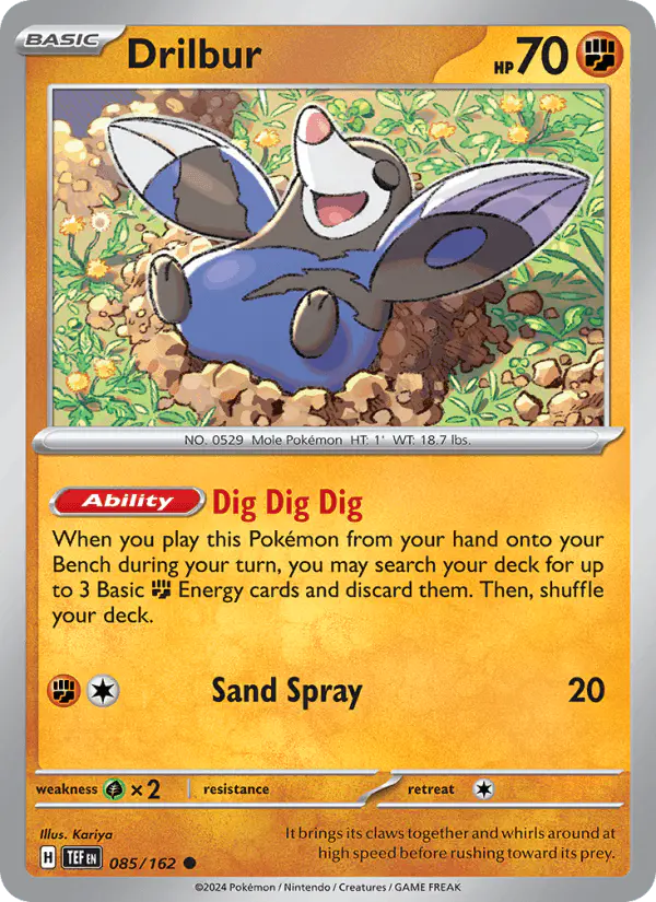 Carta Drilbur 085/162 de Temporal Forces