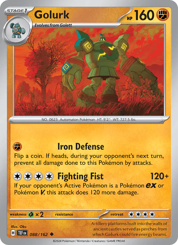 Carta Golurk 088/162 de Temporal Forces