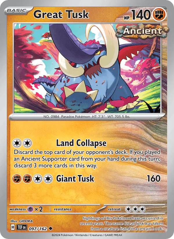 Carta Great Tusk 097/162 de Temporal Forces