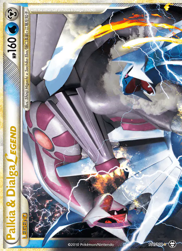 Carta Palkia & Dialga LEGEND 101/102 de Triumphant