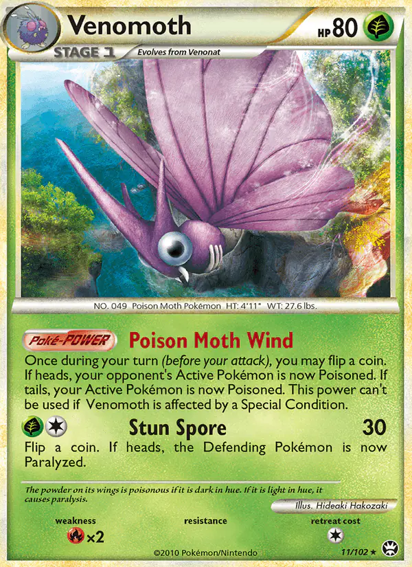 Carta Venomoth 11/102 de Triumphant