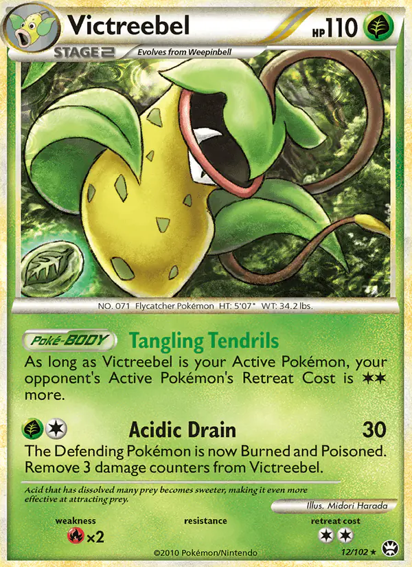 Carta Victreebel 12/102 de Triumphant