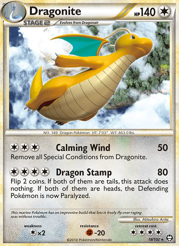 Carta Dragonite 18/102 de Triumphant