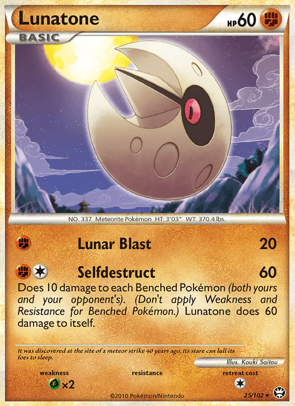 Carta Lunatone 25/102 de Triumphant