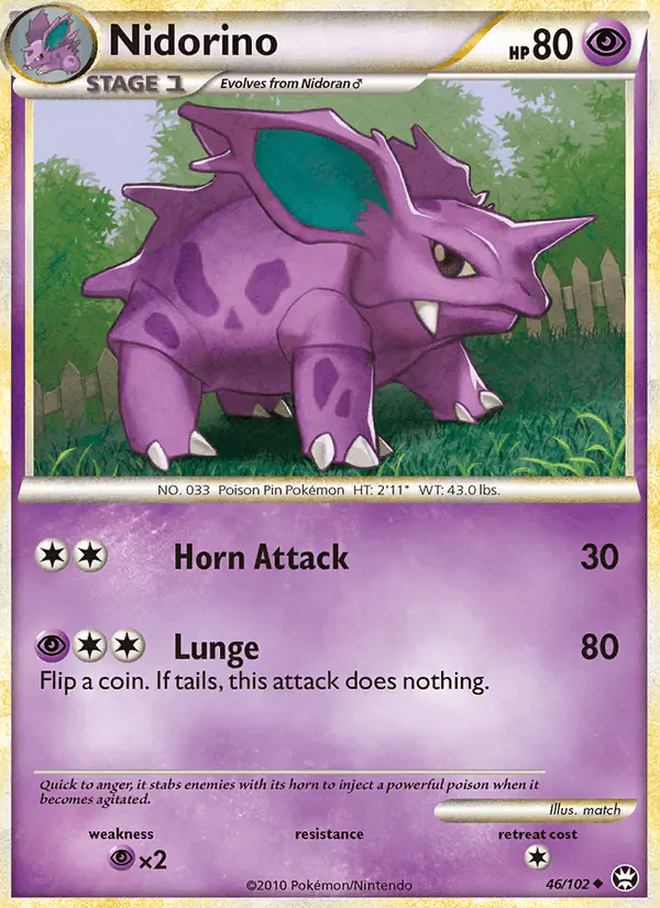 Carta Nidorino 46/102 de Triumphant