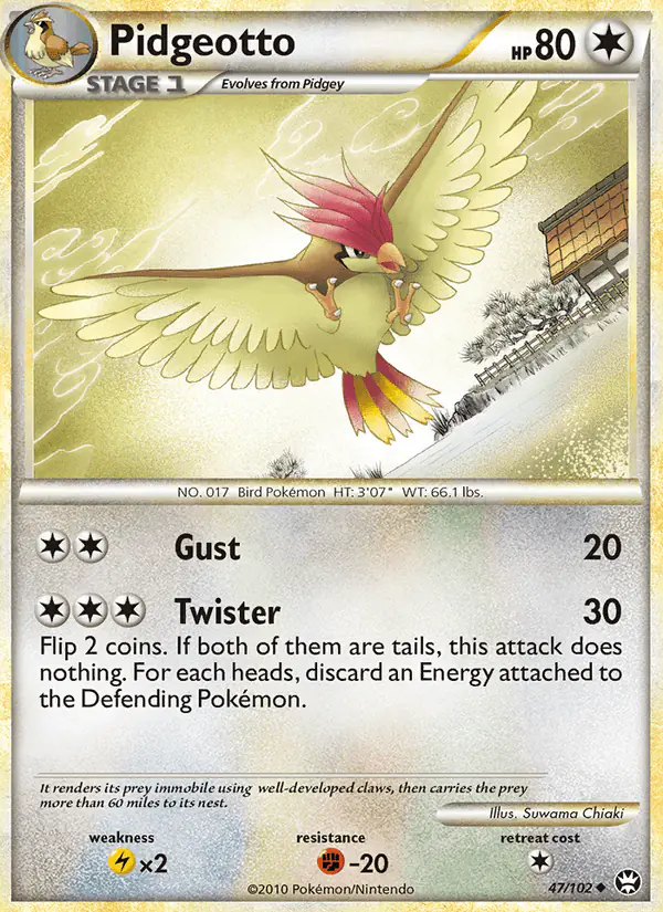 Carta Pidgeotto 47/102 de Triumphant