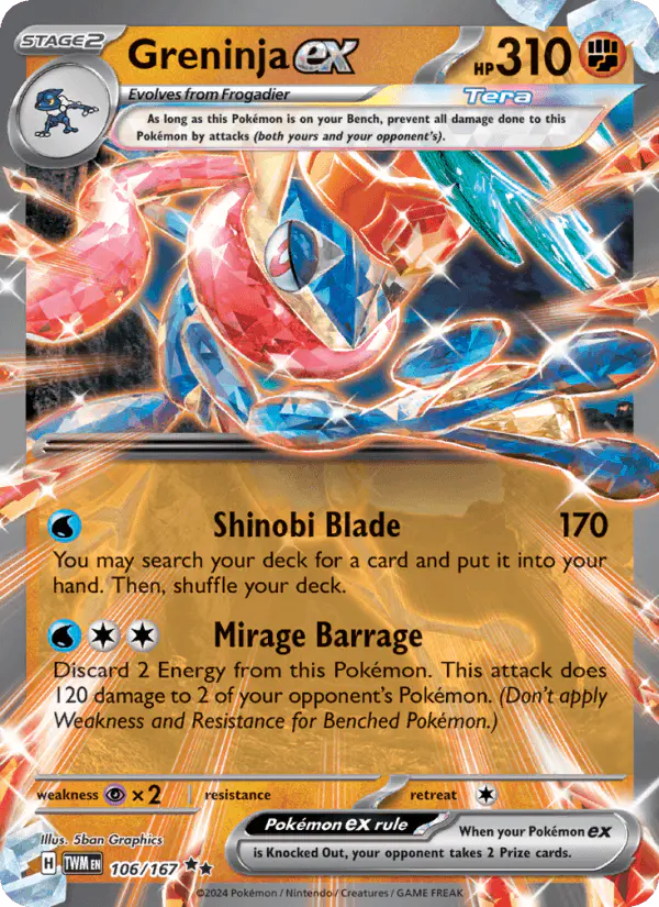 Carta Greninja ex 106/167 de Twilight Masquerade