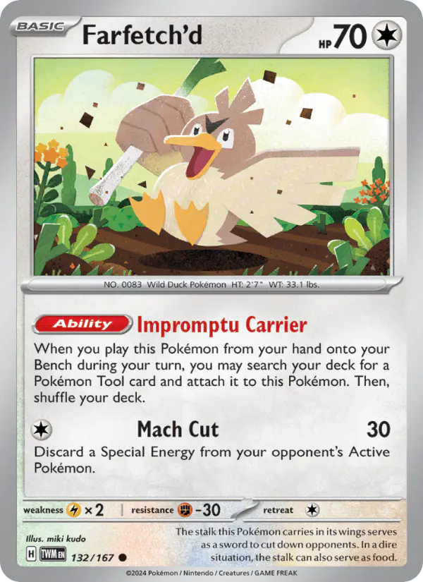 Carta Farfetch'd 132/167 de Twilight Masquerade