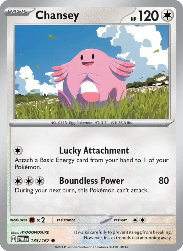 Carta Chansey 133/167 de Twilight Masquerade
