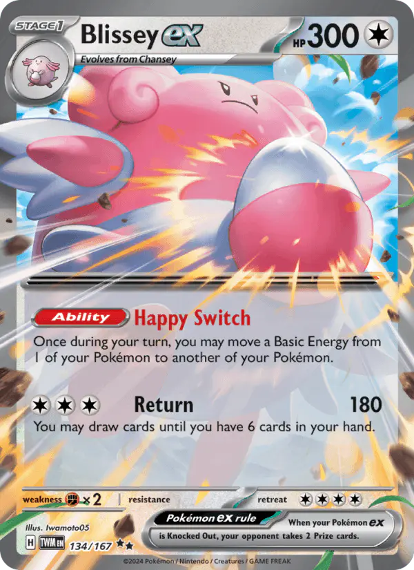 Carta Blissey ex 134/167 de Twilight Masquerade