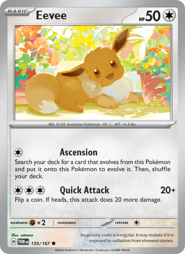 Carta Eevee 135/167 de Twilight Masquerade