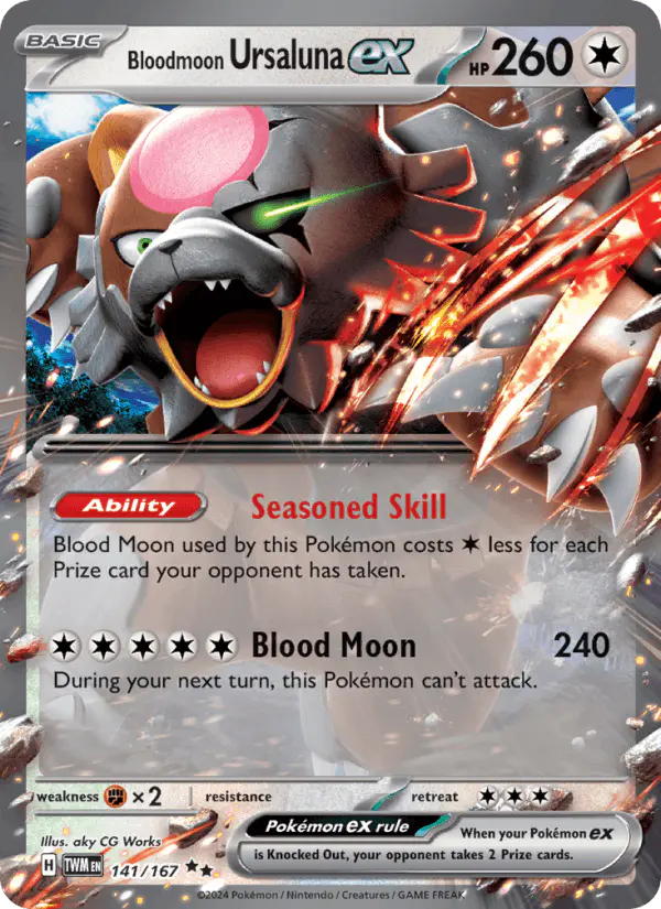 Carta Bloodmoon Ursaluna ex 141/167 de Twilight Masquerade
