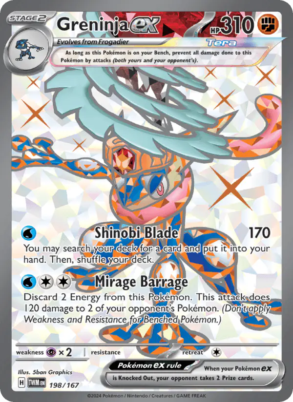 Carta Greninja ex 198/167 de Twilight Masquerade