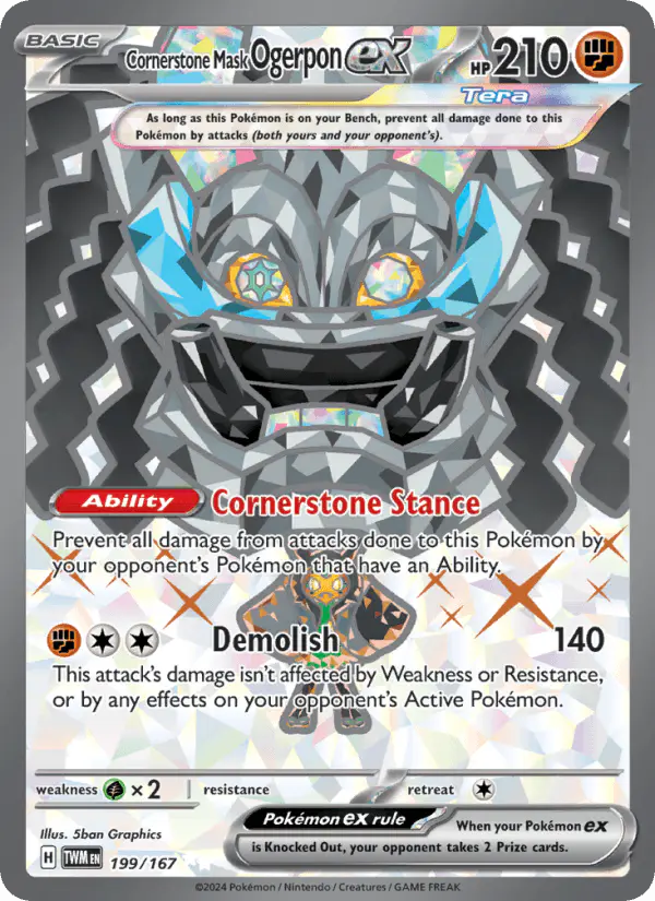 Carta Cornerstone Mask Ogerpon ex 199/167 de Twilight Masquerade