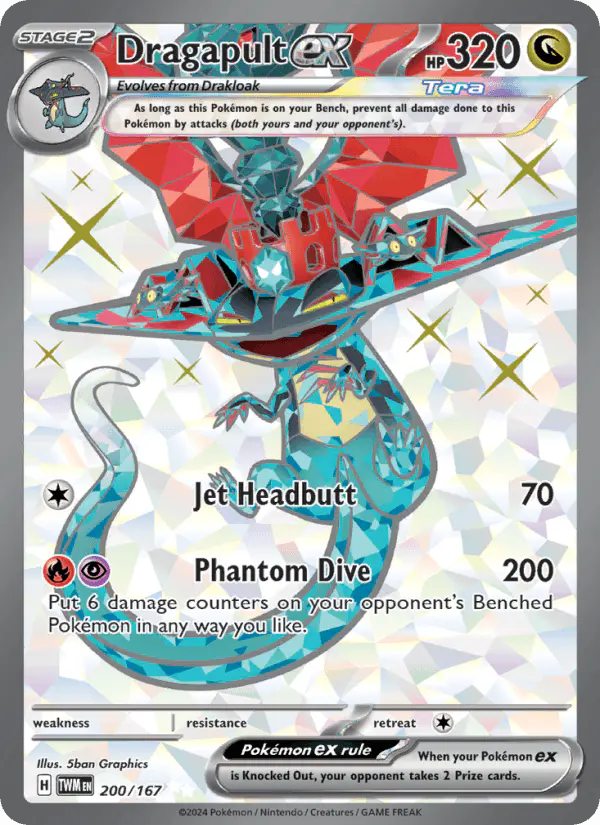 Carta Dragapult ex 200/167 de Twilight Masquerade